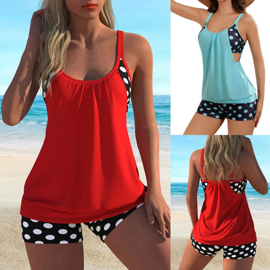🏖️Vara fierbinte👙Costum de baie două piese Polka Dot pentru femei✨
