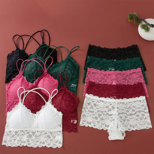 💖Set de bralete de dantelă pentru femei și chiloți🌹