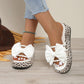 🏖️Pantofi slip-on cu imprimeu leopard, fundiță și talpă groasă👡
