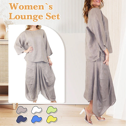 🎉【S-4XL】✨Γυναικείο Σετ Ρούχων Lounge με Oversized T-Shirt και Φούστα