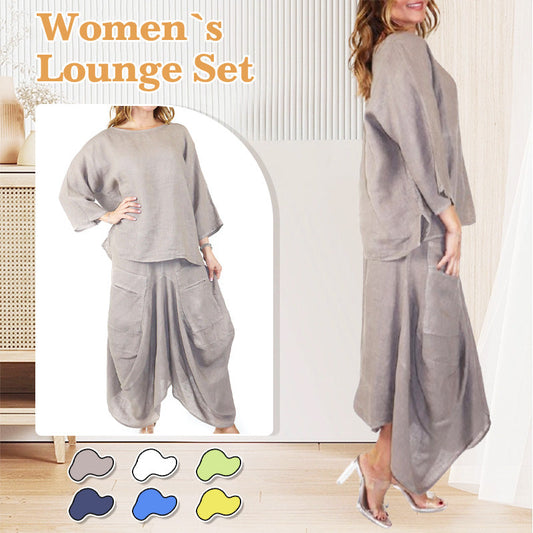 🎉【S-4XL】✨Γυναικείο Σετ Ρούχων Lounge με Oversized T-Shirt και Φούστα