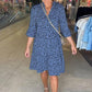 🌹【S-5XL】👗Γυναικείο Μοντέρνο Φλοράλ Εκτυπωμένο Φόρεμα με V-λαιμό και Χαλαρή Σιλουέτα