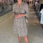🌹【S-5XL】👗Γυναικείο Μοντέρνο Φλοράλ Εκτυπωμένο Φόρεμα με V-λαιμό και Χαλαρή Σιλουέτα