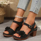 🌸Γυναικεία Floral Open Toe Chunky Σανδάλια👡