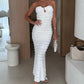 ✨Κομψό στράπλες Ruched Bodycon φόρεμα👗