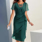 🔥【S-2XL】👗 Κομψό φόρεμα μονόχρωμο