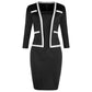 🔥👗【S-4XL】Elegant and elegant women's imitation two-piece dress