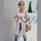 Versatile Color-Striped Sleeve Sweater Coat