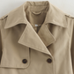 Women's Cropped Double-Breasted Trench Coat