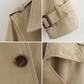 Women's Cropped Double-Breasted Trench Coat