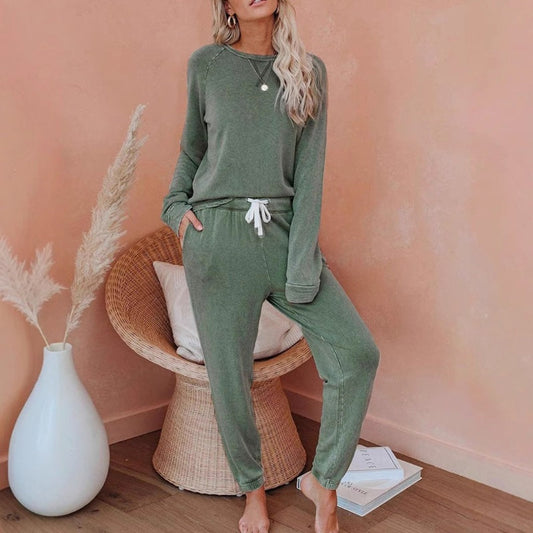 Women’s Casual Loose Fit Top & Pants 2-Pieces Set